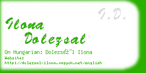 ilona dolezsal business card